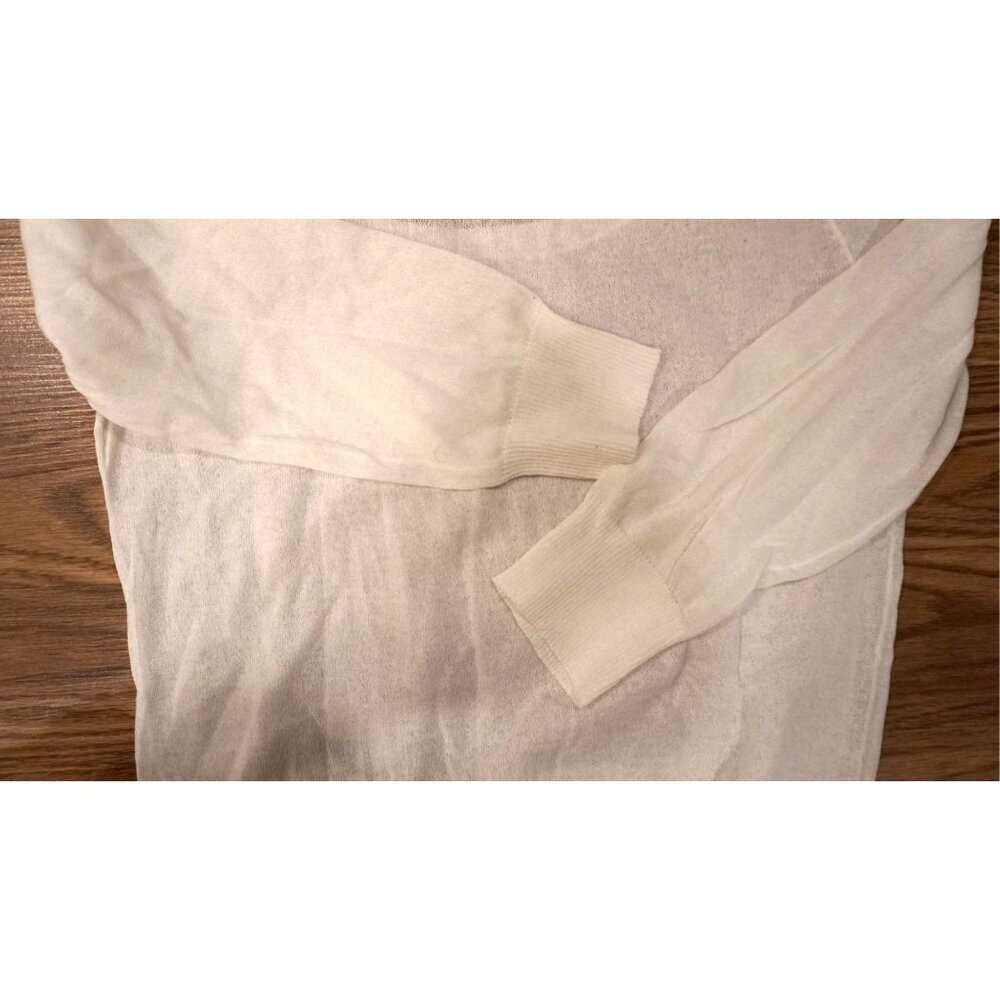 J.Crew Women's Sheer White Sweater - Size M - Picture 10 of 10